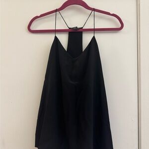 Club Monaco Black Racerback Silk Camisole